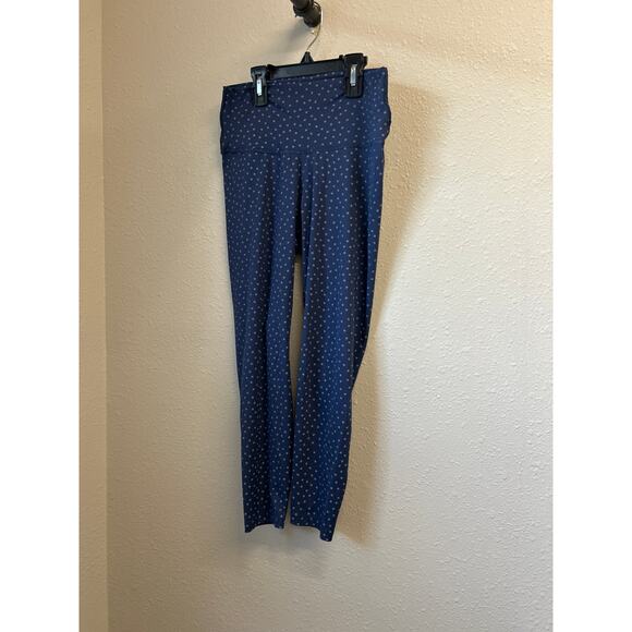 Lot of 2 Nike Dri-Fit leggings size Medium Navy dots Terracotta yoga athletic - Picture 4 of 14